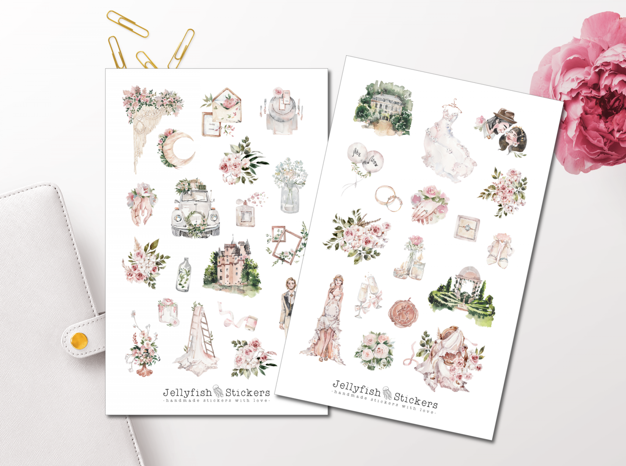 Hochzeit Sticker Set